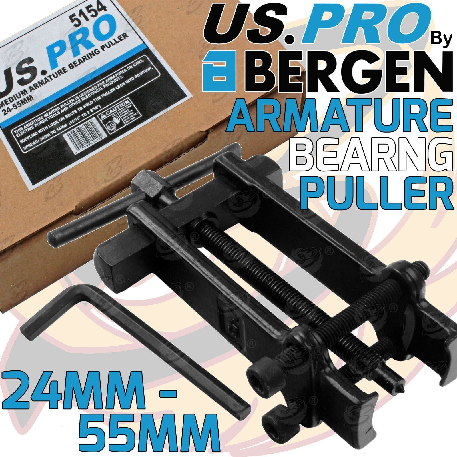 US PRO ARMATURE BEARING PULLER 24MM - 55MM
