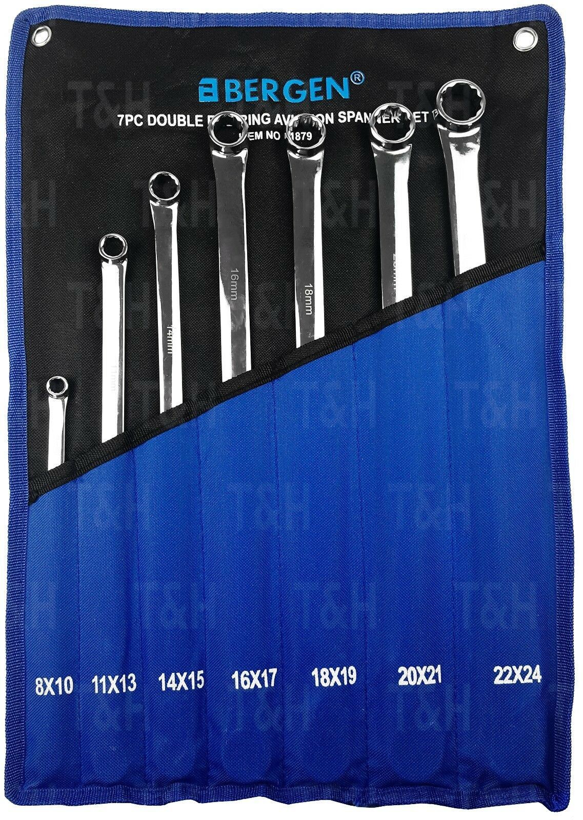 US PRO 7PCS EXTRA LONG AVIATION SPANNERS 8MM - 24MM