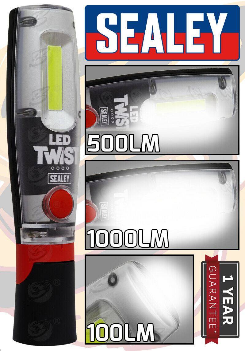 SEALEY RECHARGEABLE COB LED LI - ION WORK LIGHT ( 1000LM )