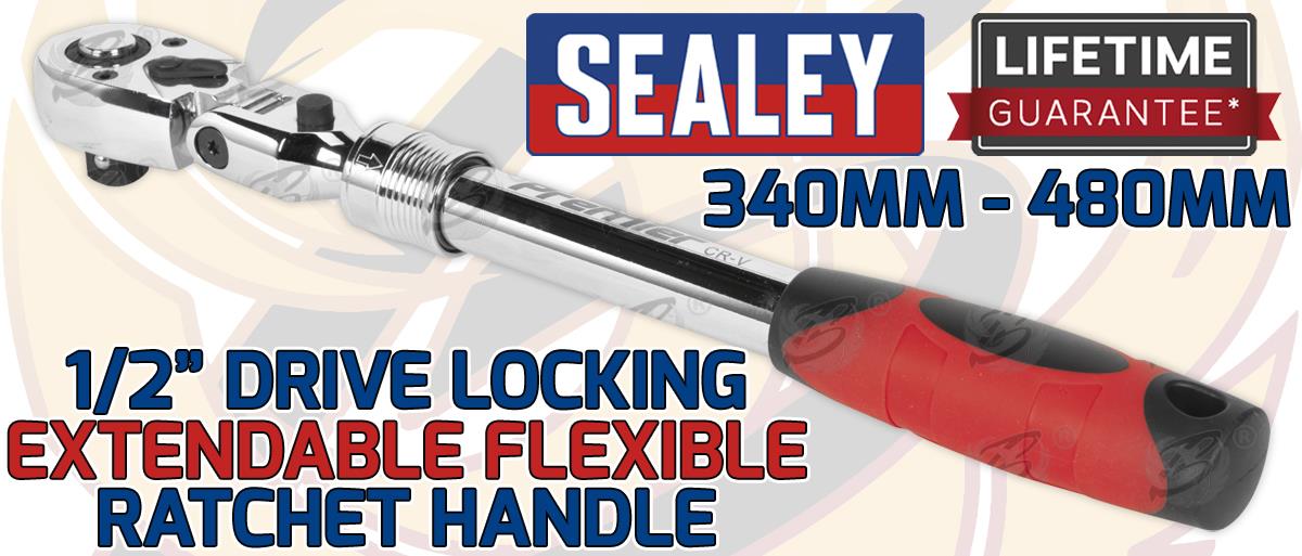 SEALEY 1/2" DRIVE 72 TOOTH LOCKING FLEXI HEAD EXTENDABLE RATCHET