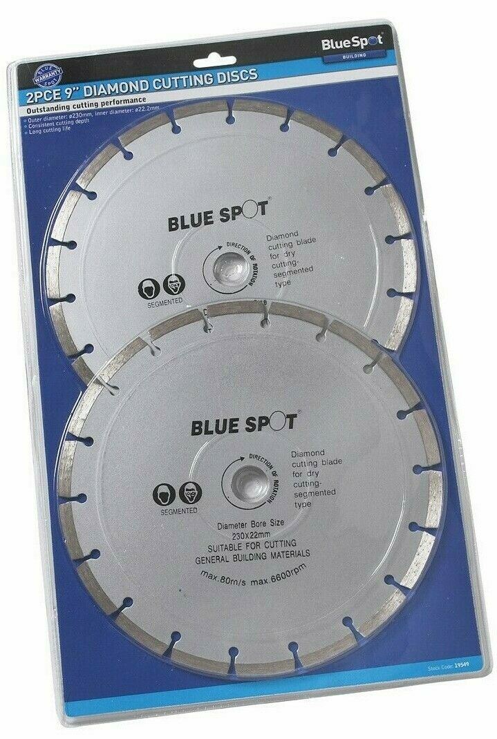 BLUESPOT 2PCS 9" ( 230MM ) DIAMOND CUTTING DISCS