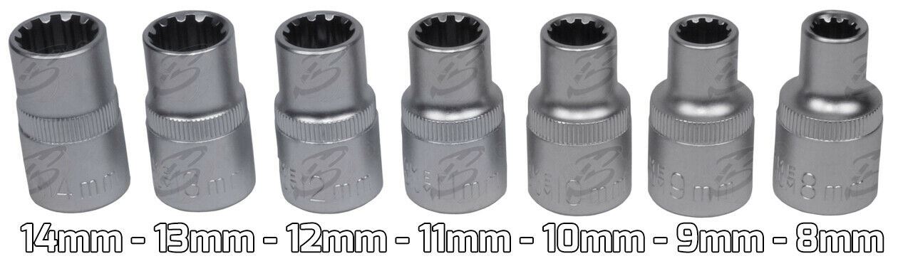 BLUESPOT 19PCS 1/2" DRIVE GEAR LOCK SOCKETS 8MM - 32MM