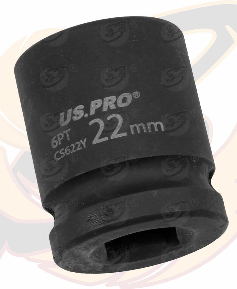 US PRO 22MM 1/2" DRIVE 6 POINT SHALLOW IMPACT SOCKET ( SINGLE )