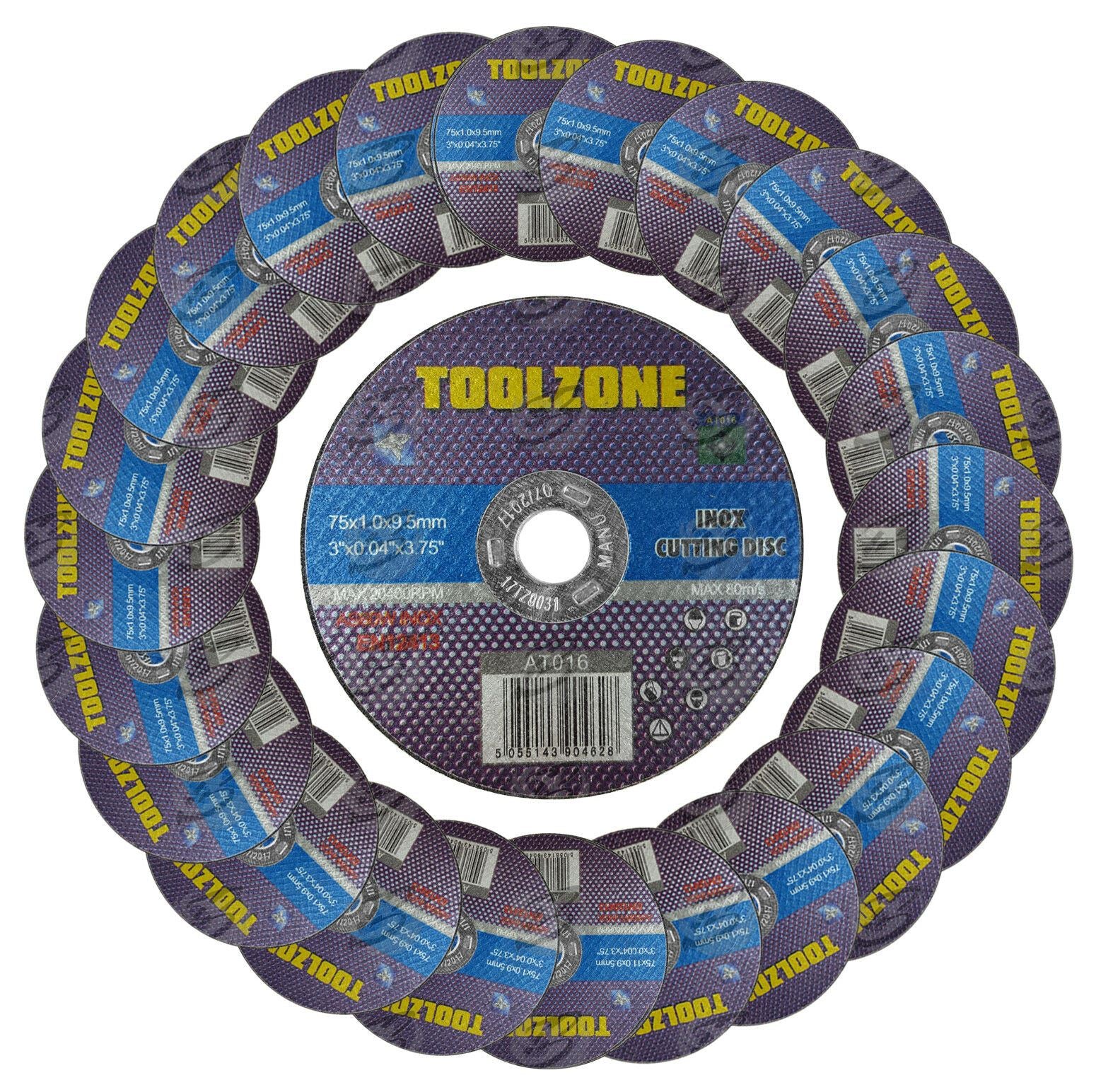 TOOLZONE 3" x 1MM METAL CUTTING DISC ( X 25 )