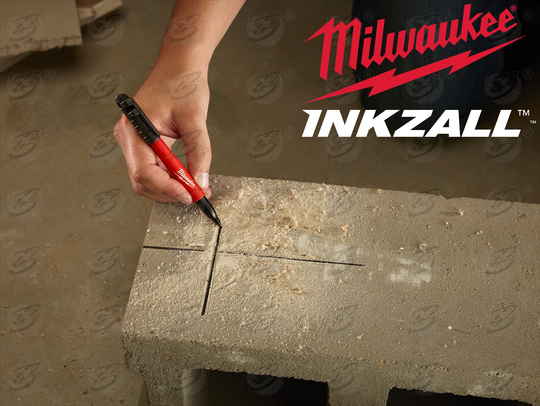 MILWAUKEE INKZALL 1mm ALL SURFACE MARKER PEN ( x6 )