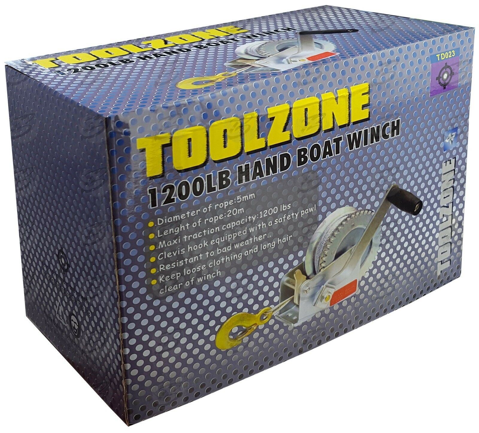 TOOLZONE 20M 1200LBS BOAT WINCH