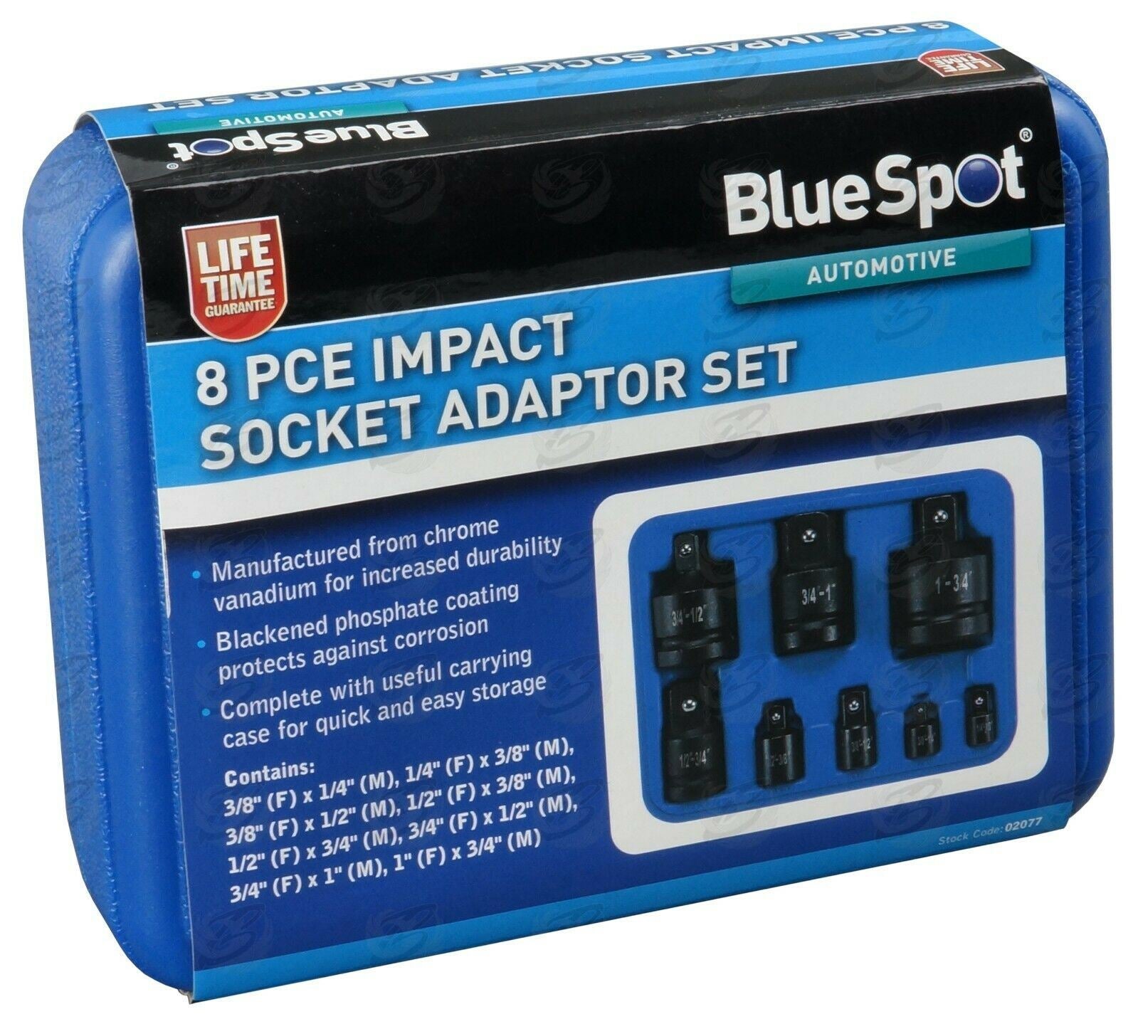 BLUESPOT 8PCS IMPACT SOCKET ADAPTER SET ( 1/4" - 1" )