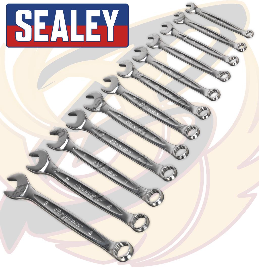 SEALEY 12PCS COMBINATION SPANNER SET 8MM - 19MM