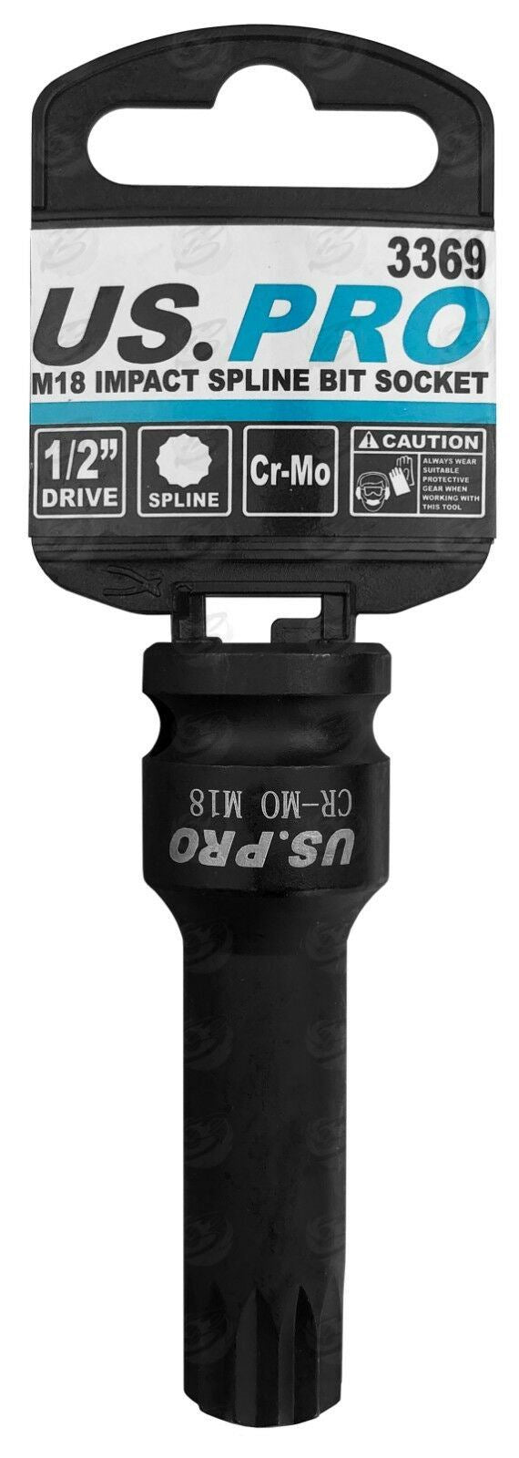 US PRO M18 1/2" DRIVE 78MM LONG IMPACT SPLINE BIT SOCKET ( SINGLE )