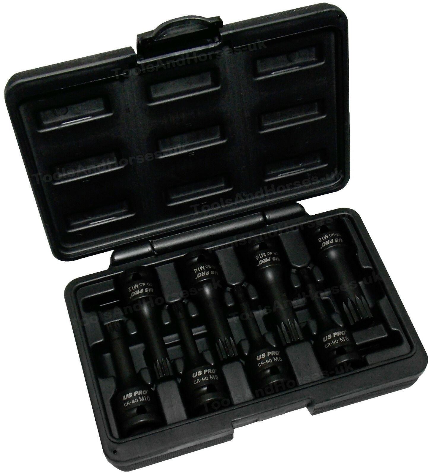 US PRO 8PCS 1/2" DRIVE IMPACT SPLINE BIT SOCKETS M5 - M18