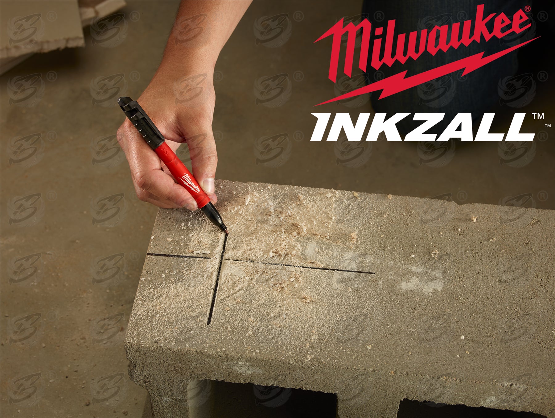 MILWAUKEE INKZALL 1mm ALL SURFACE MARKER PEN ( x2 )