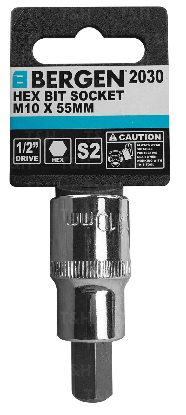 US PRO H10 1/2" DRIVE 55MM LONG HEX BIT SOCKET ( SINGLE )