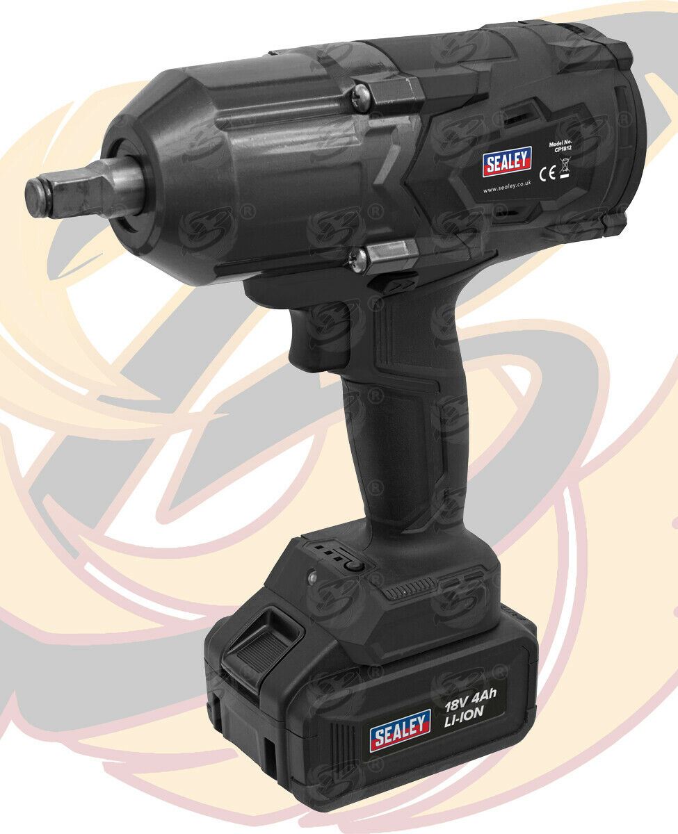 SEALEY 18V 1000NM 1/2" DRIVE CORDLESS IMPACT WRENCH BRUSHLESS x2 4AH LI-ION BATTERIES