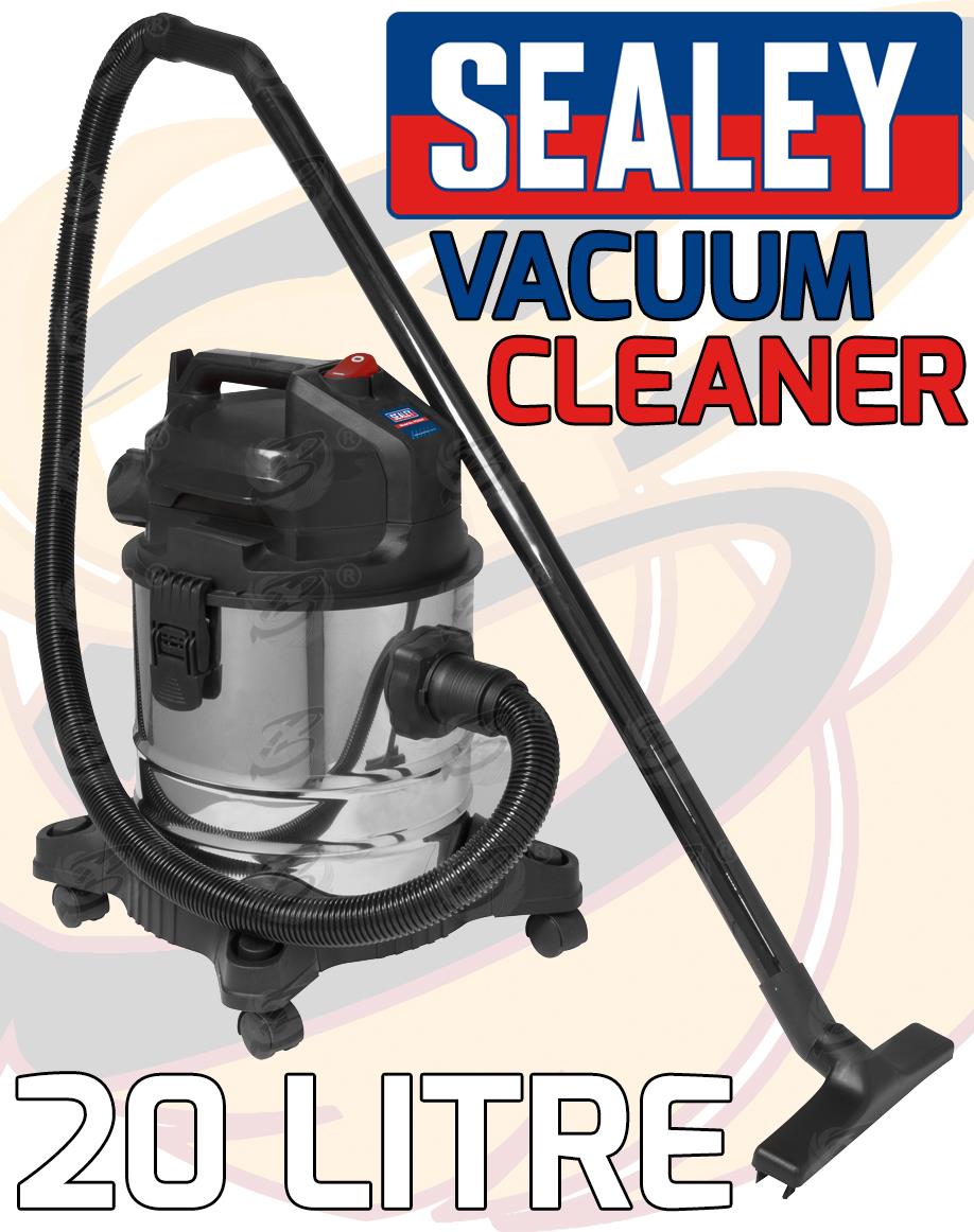 SEALEY WET AND DRY VACUUM CLEANER 20L 1000W / 240V WATER DIRT CARPET WASHER