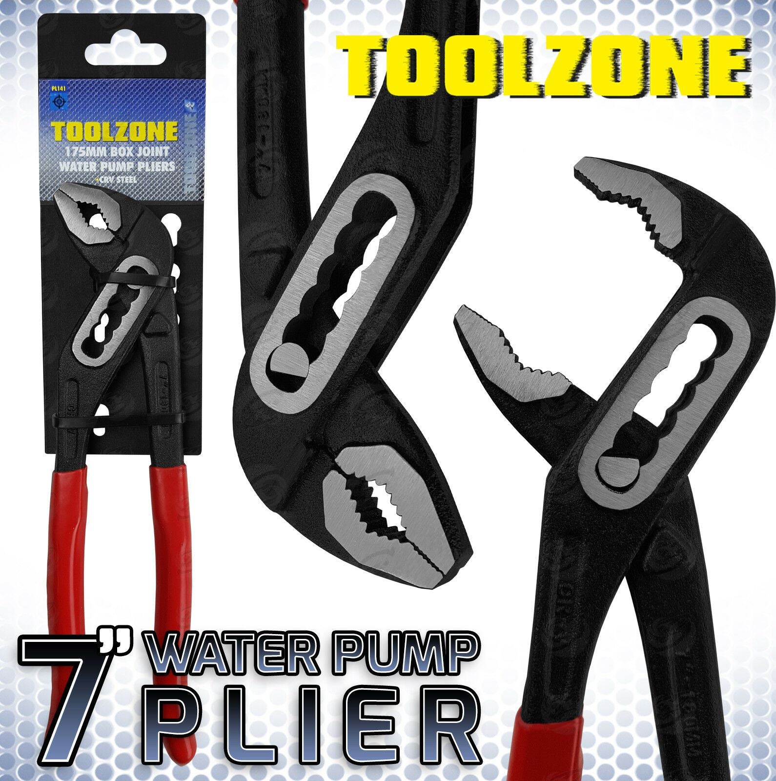 TOOLZONE 7" BOX JOINT WATER PUMP PLIERS