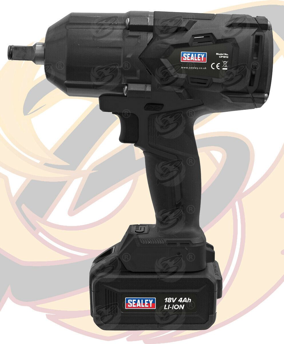 SEALEY 18V 1000NM 1/2" DRIVE CORDLESS IMPACT WRENCH BRUSHLESS x2 4AH LI-ION BATTERIES