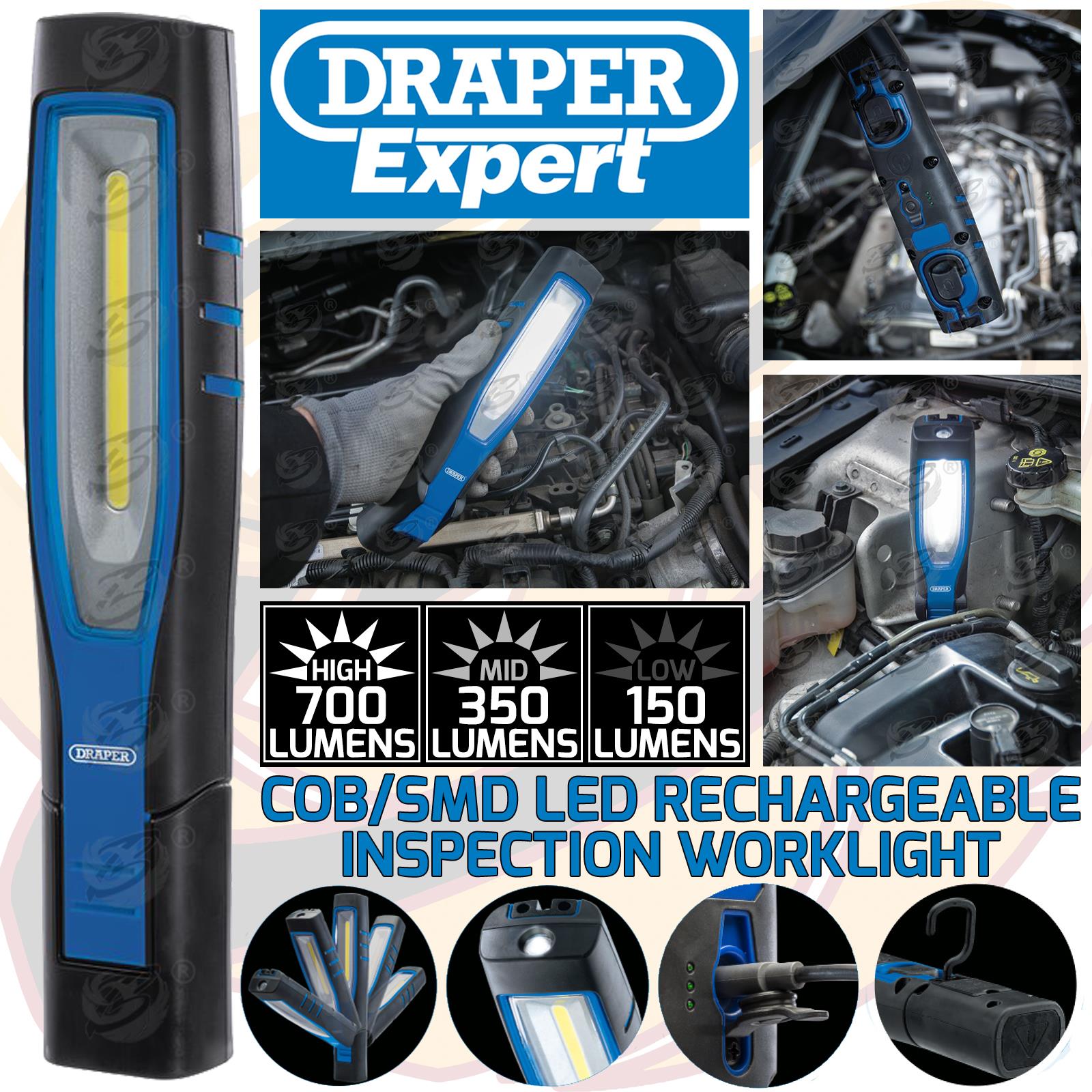 DRAPER RECHARGEABLE SMD LED 7W WORK LIGHT ( BLUE )