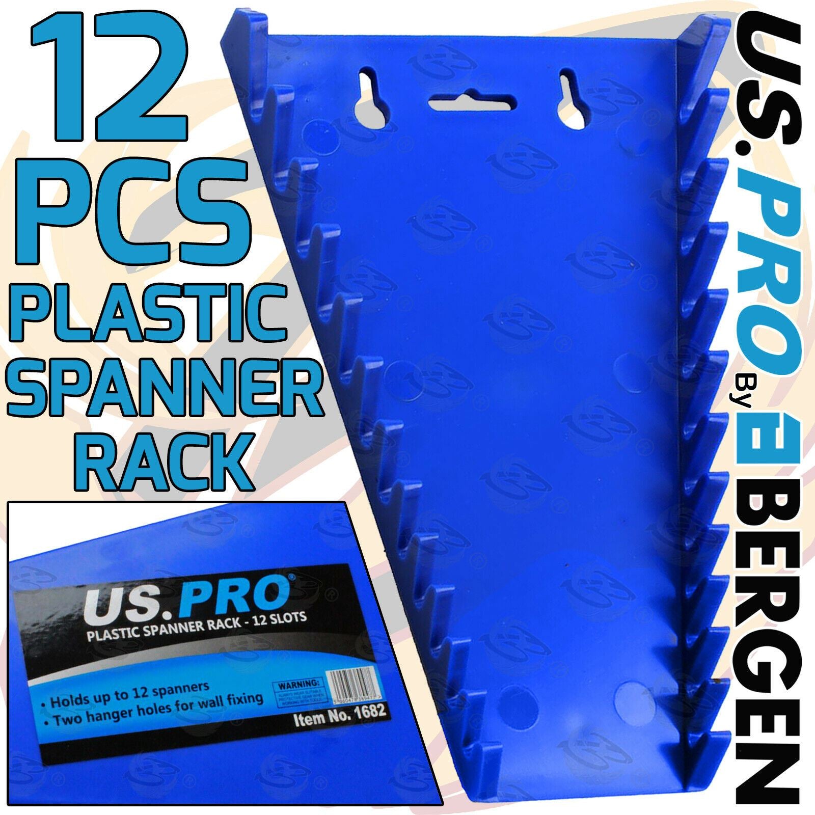 US PRO PLASTIC SPANNER RACK ( HOLDS 12 SPANNERS )
