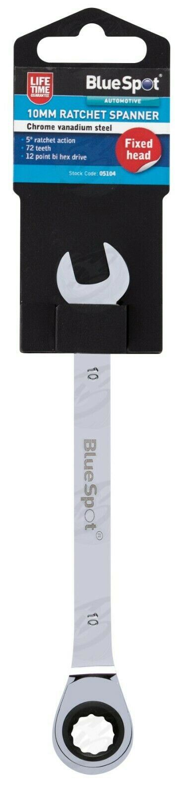 BLUESPOT 10MM 72 TOOTH RATCHET SPANNER