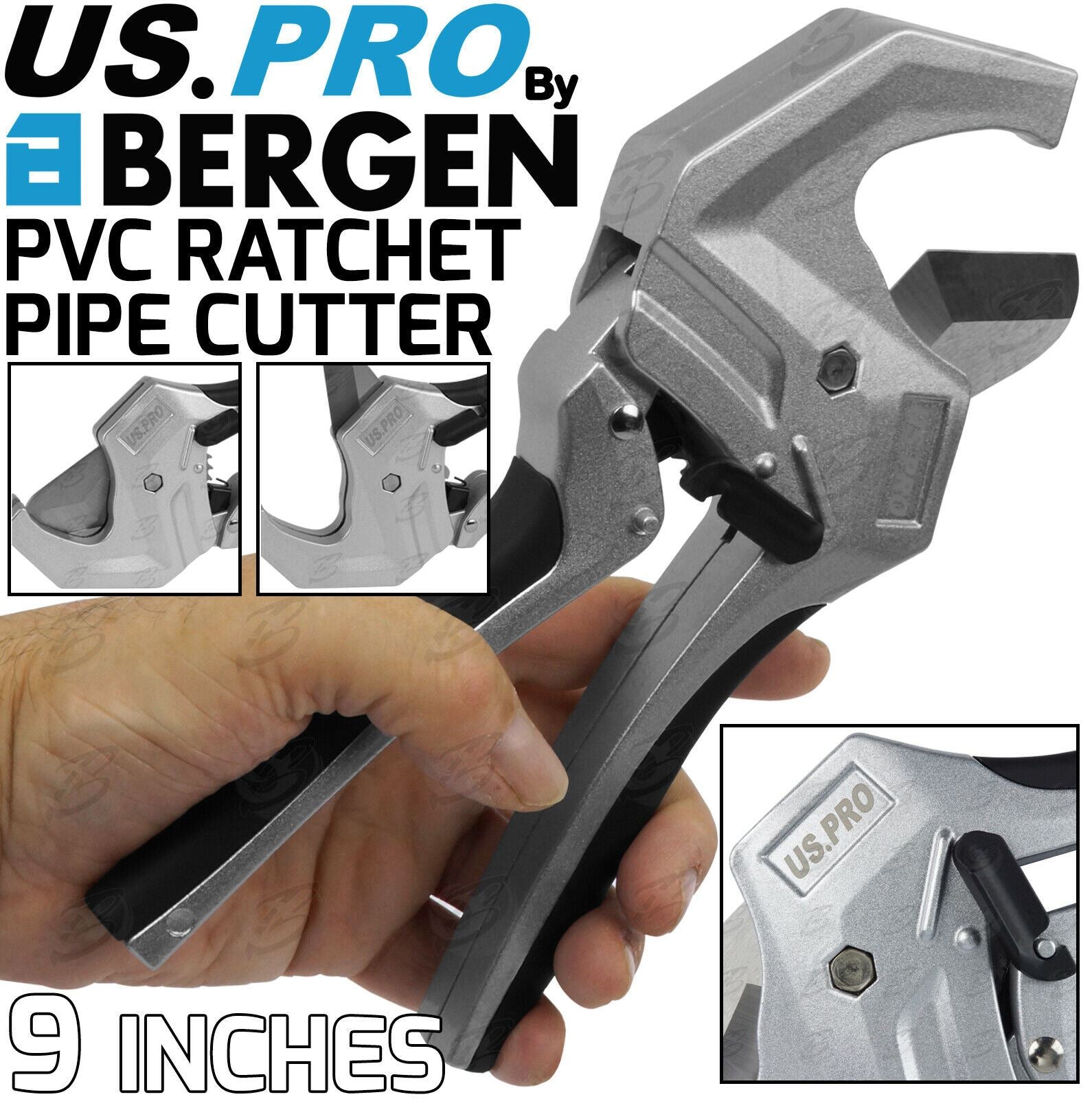 US PRO 9" 42MM RATCHET PVC PIPE CUTTER
