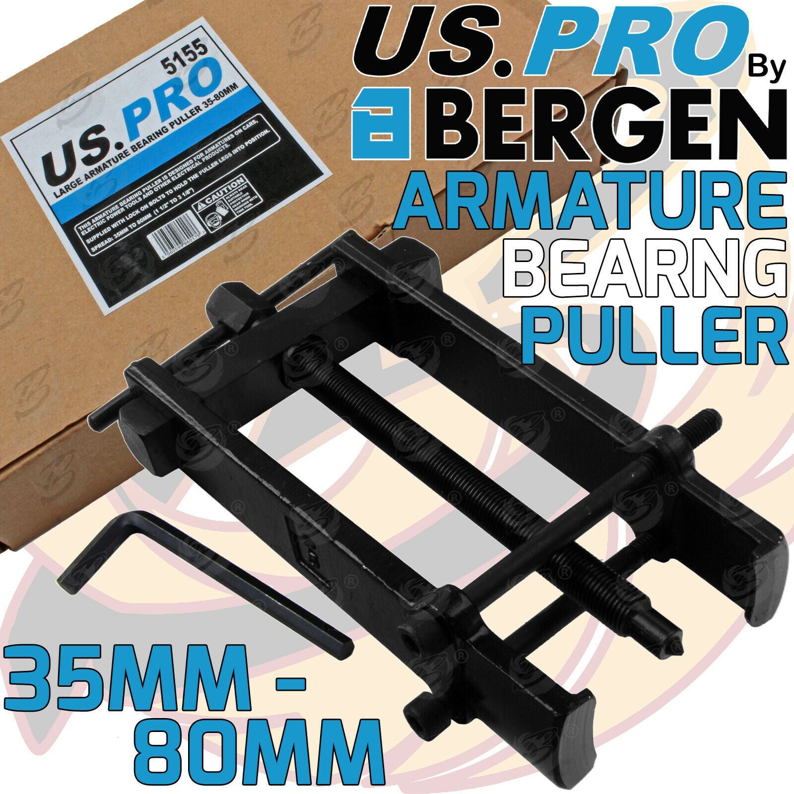 US PRO ARMATURE BEARING PULLER 35MM - 80MM