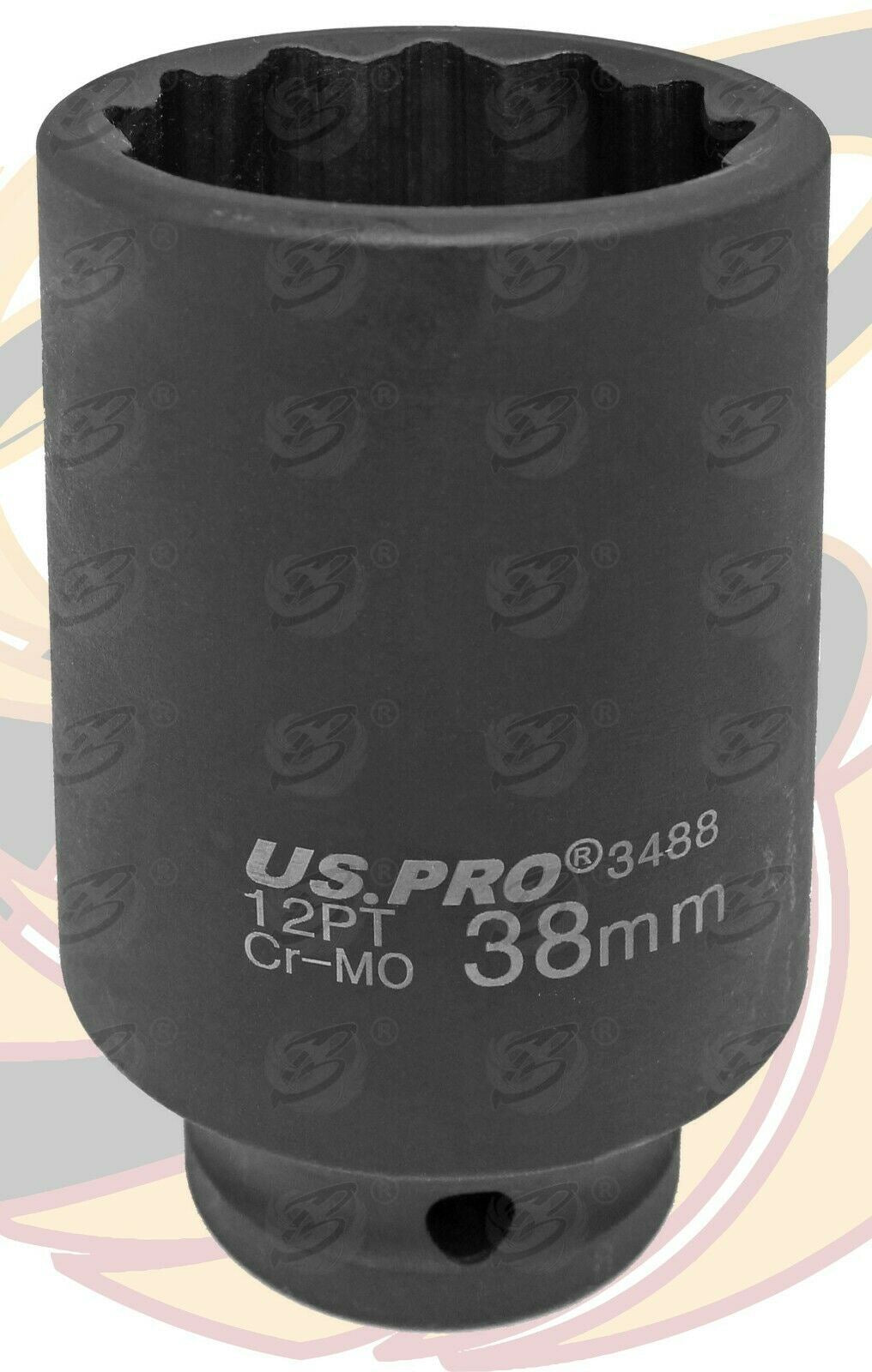 US PRO 38MM 1/2" DRIVE 12 POINT DEEP IMPACT SOCKET ( SINGLE )