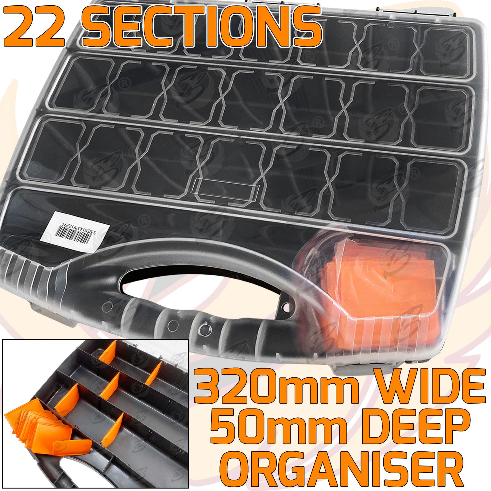 TOOLZONE DIY ORGANISER 22 COMPARTMENTS ( 320MM WIDE )