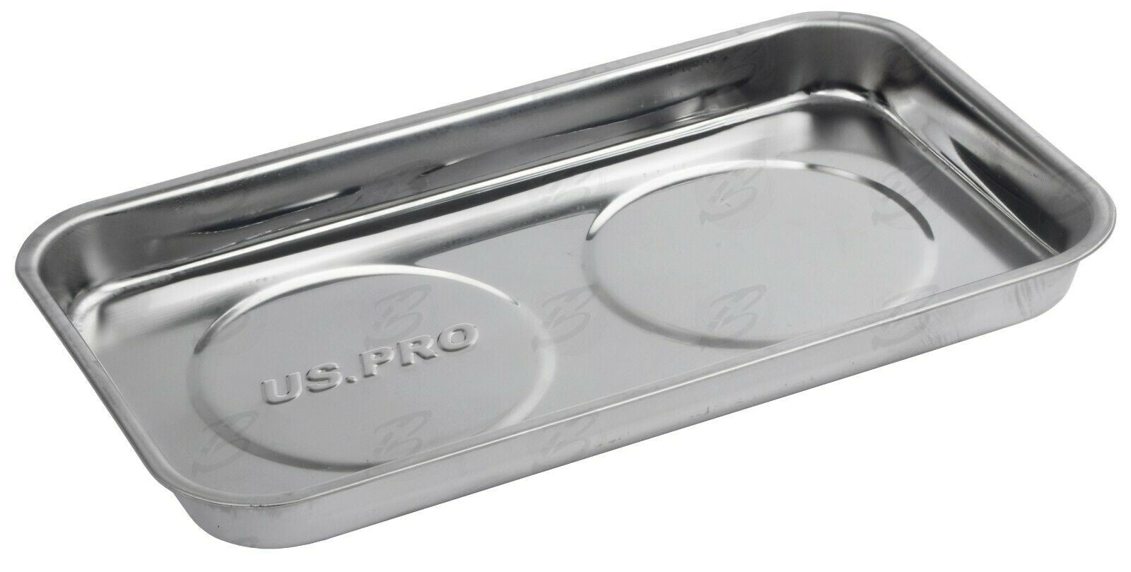 US PRO 9" STAINLESS STEEL DOUBLE MAGNETIC PARTS TRAY
