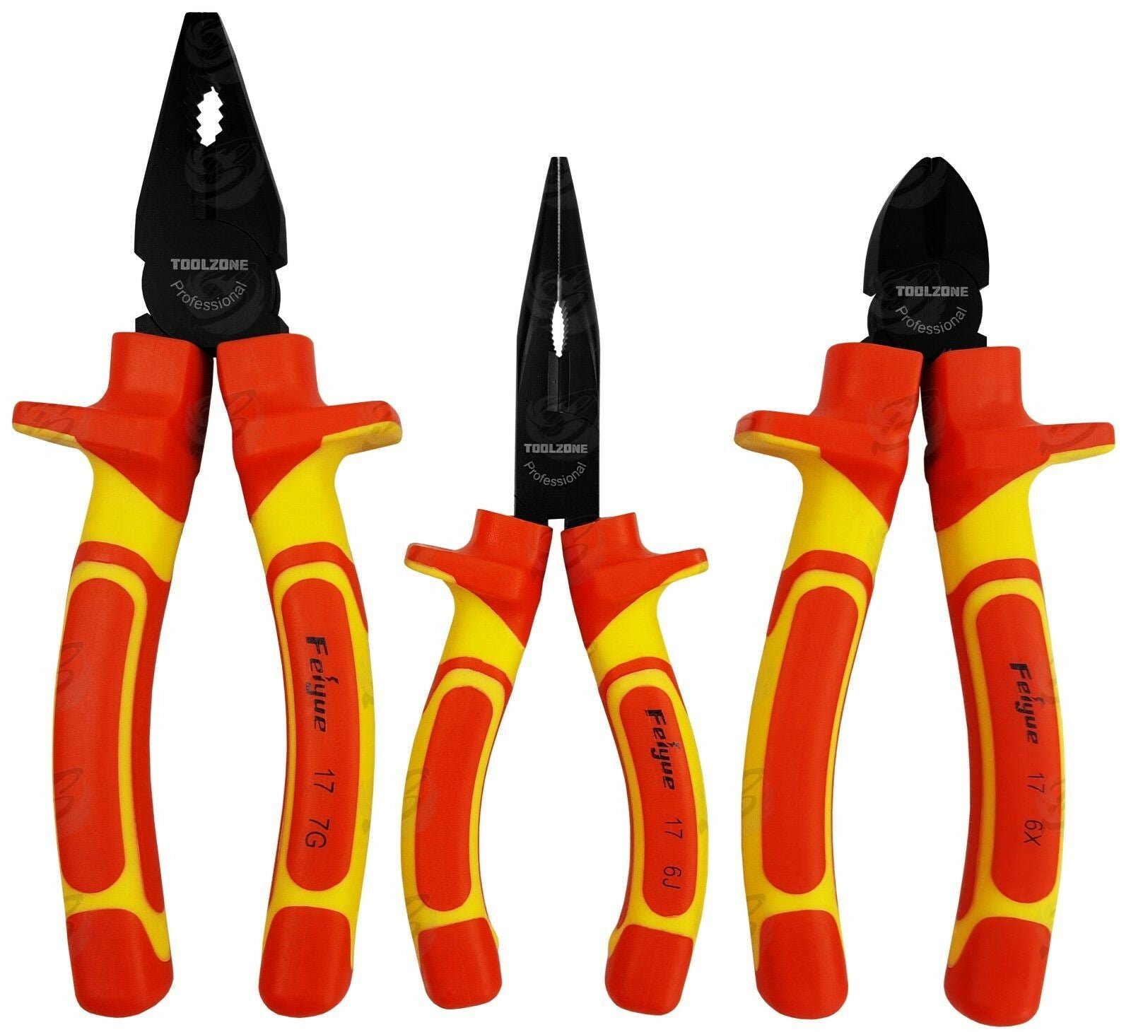 TOOLZONE 3PCS VDE PLIER SET