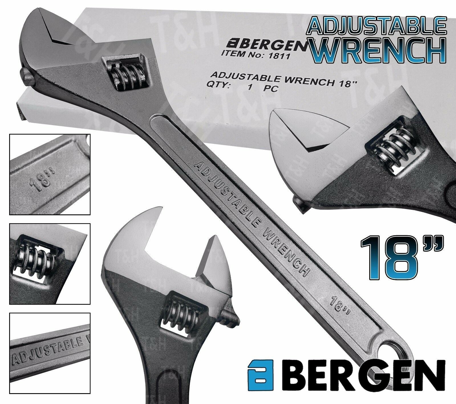 US PRO 18" ADJUSTABLE WRENCH