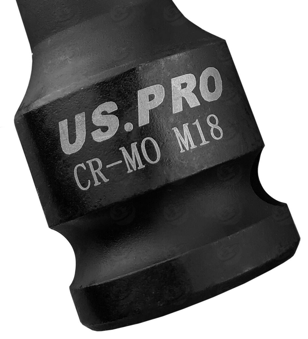 US PRO 6PCS 1/2" DRIVE IMPACT SPLINE BIT SOCKETS M14 - M18