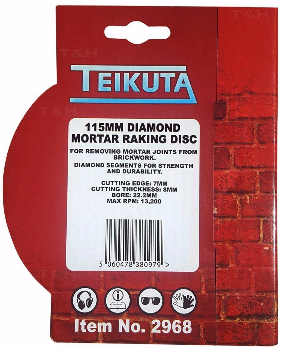 TEIKUTA 4.5" ( 115MM ) DIAMOND MORTAR RAKING DISC ( X 10 )