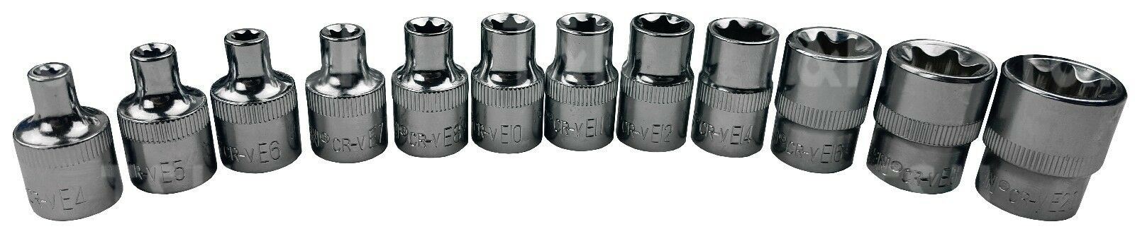 US PRO 28PCS 1/4" & 3/8" & 1/2" DRIVE E - TORX SOCKETS E4 - E24