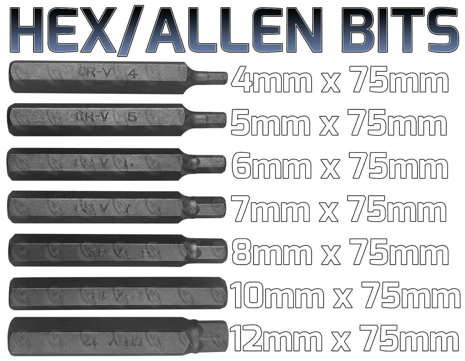 TOOLZONE 40PCS HEX - TORX - SPLINE BIT SOCKETS