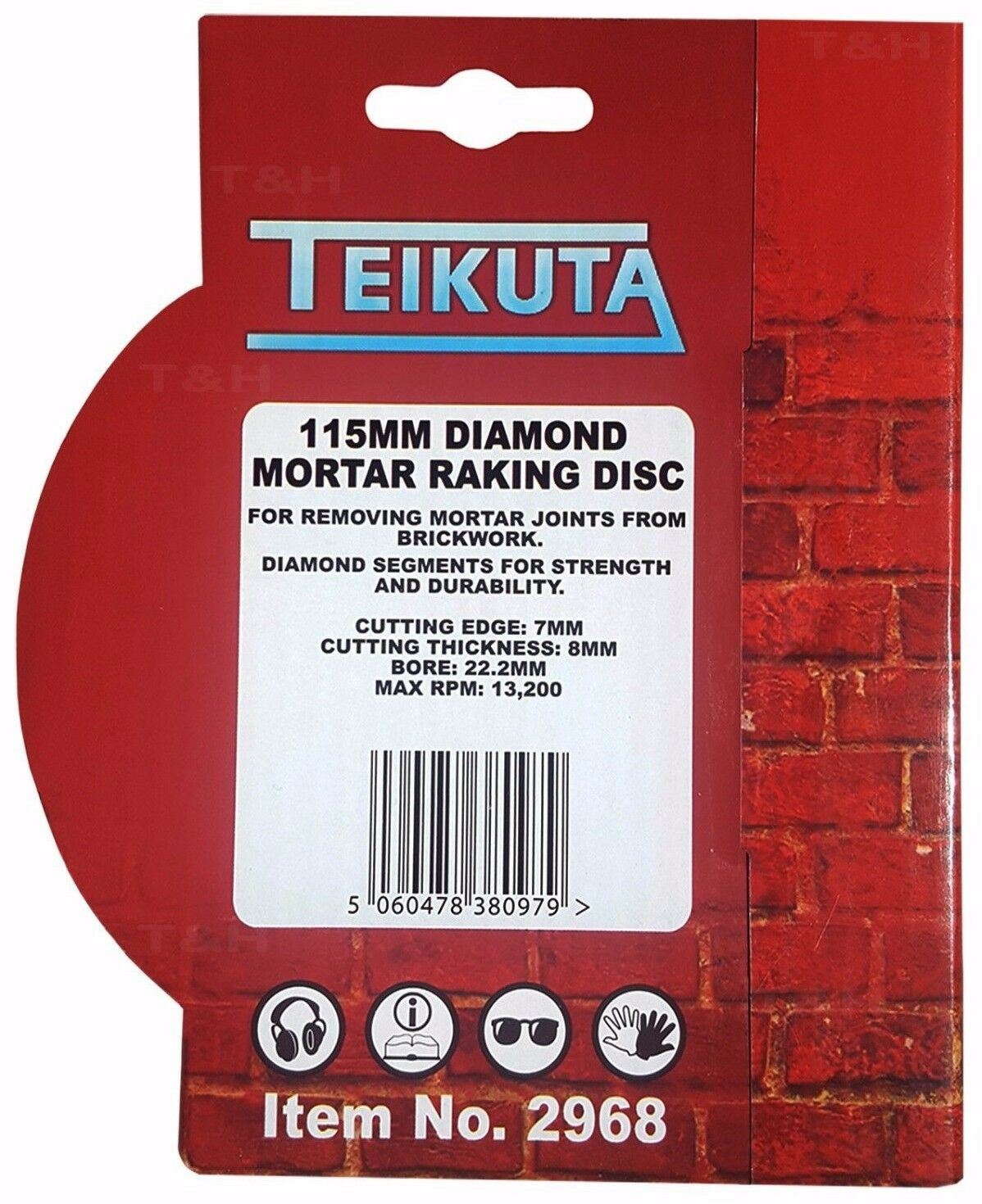 TEIKUTA 4.5" ( 115MM ) DIAMOND MORTAR RAKING DISC ( X 1 )