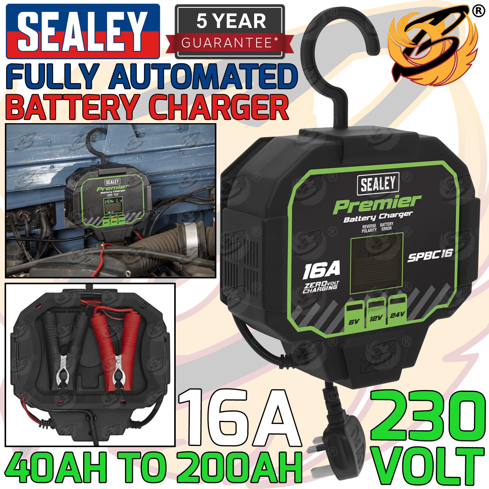 SEALEY 16A FULLY AUTOMATED BATTERY CHARGER
