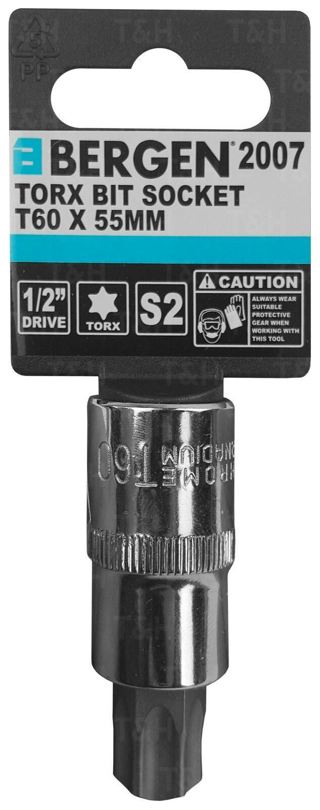 US PRO T60 1/2" DRIVE 55MM LONG TORX BIT SOCKET ( SINGLE )