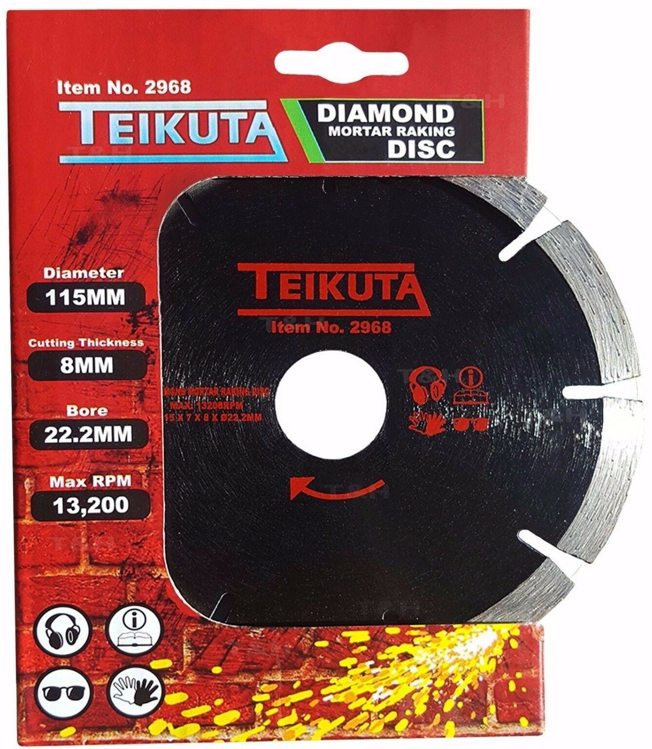 TEIKUTA 4.5" ( 115MM ) DIAMOND MORTAR RAKING DISC ( X 1 )