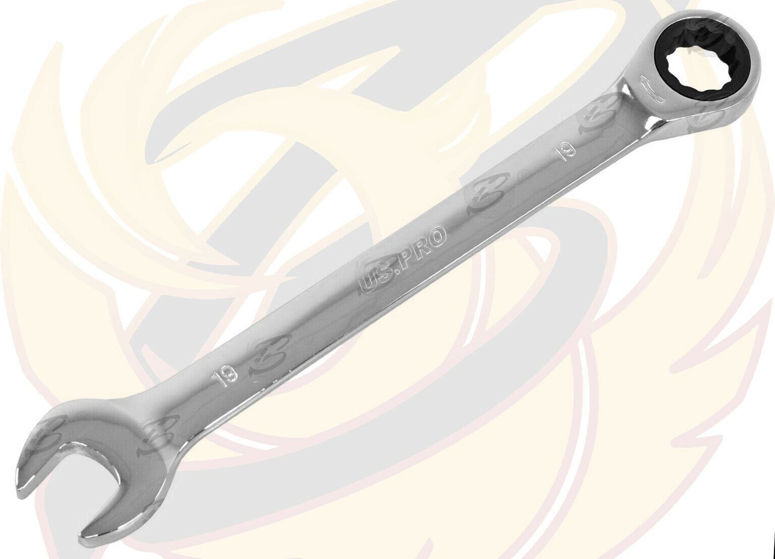 US PRO 19MM 72 TOOTH RATCHET SPANNER