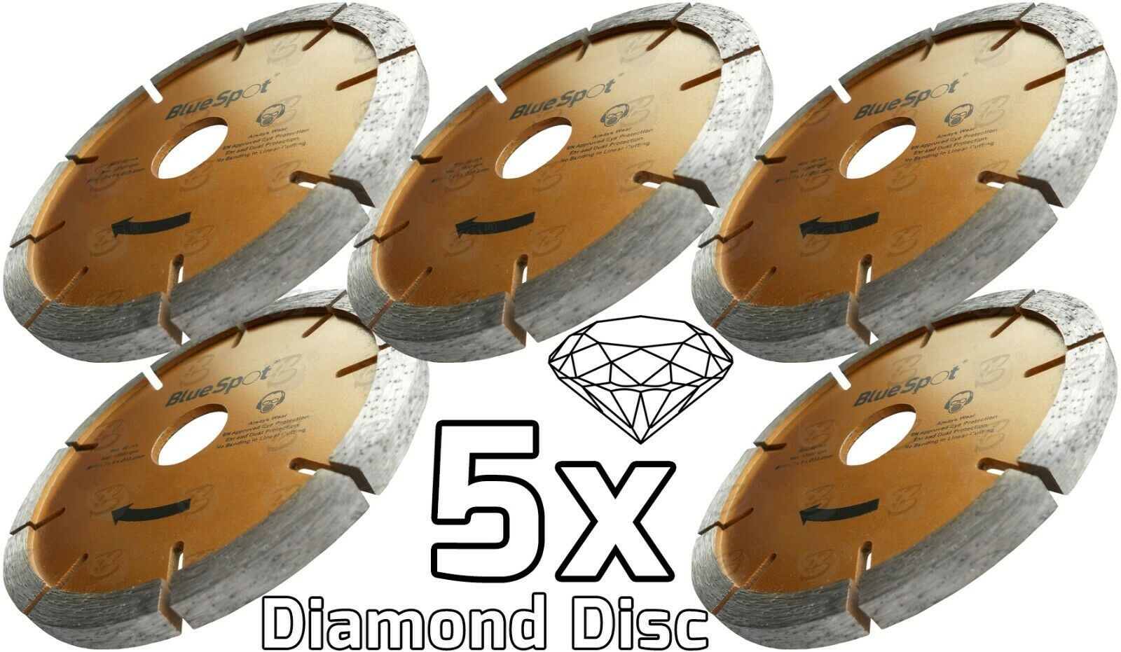 BLUESPOT 4.5" ( 115MM ) DIAMOND MORTAR RAKING DISC ( x 5 )