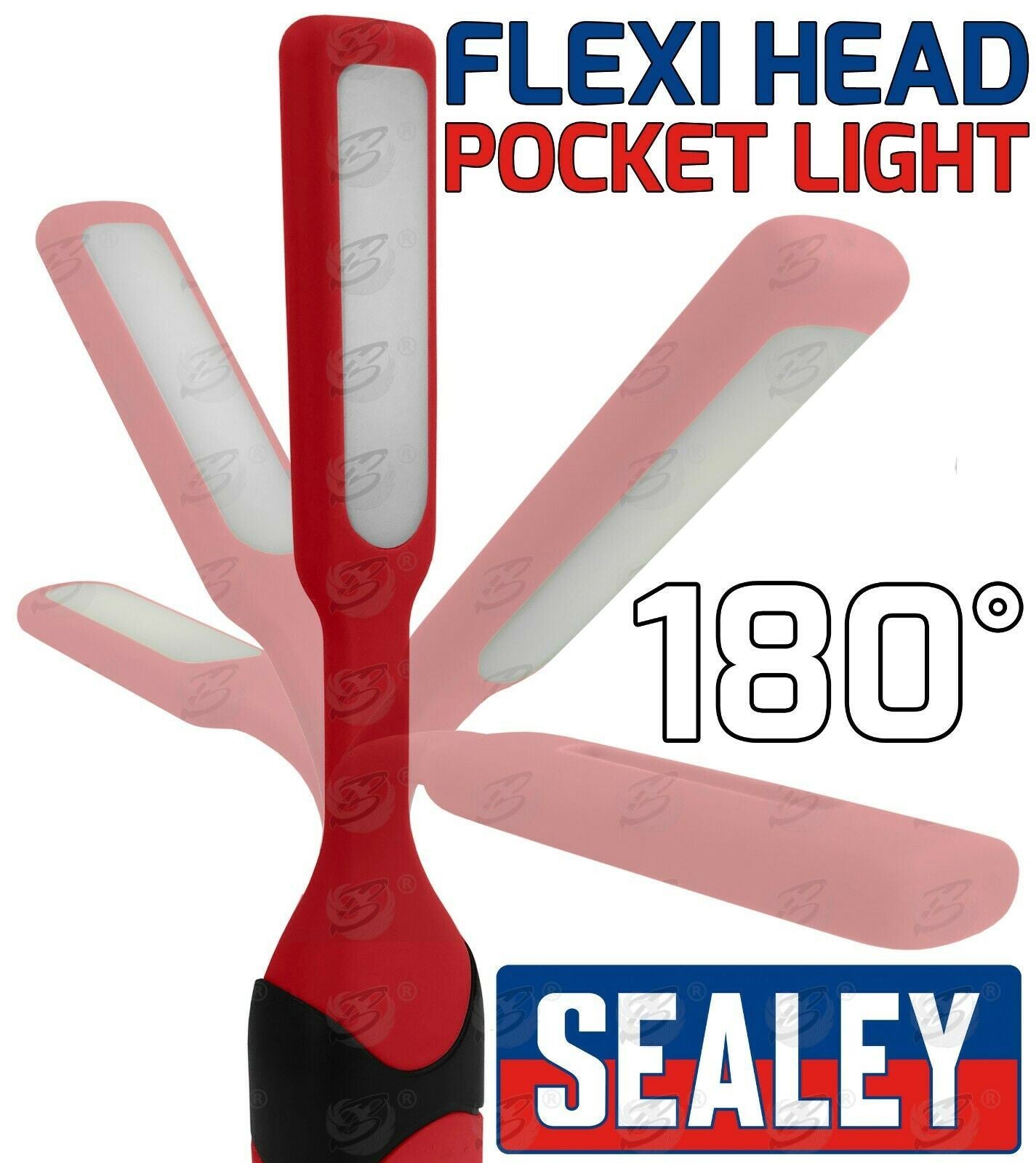 SEALEY SMD LED FLEXIBLE MAGNETIC POCKET INSPECTION TORCH ( RED )