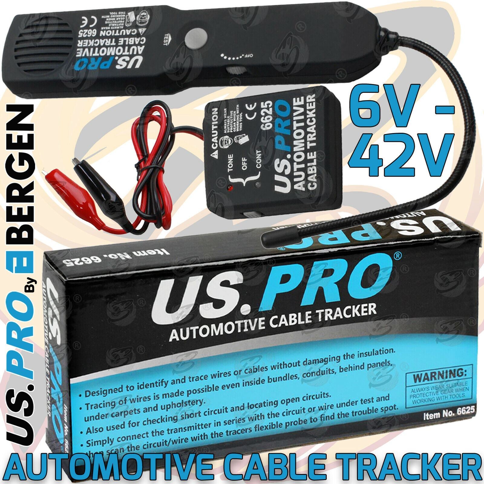 US PRO 6V - 42V AUTOMOTIVE CABLE TRACKER