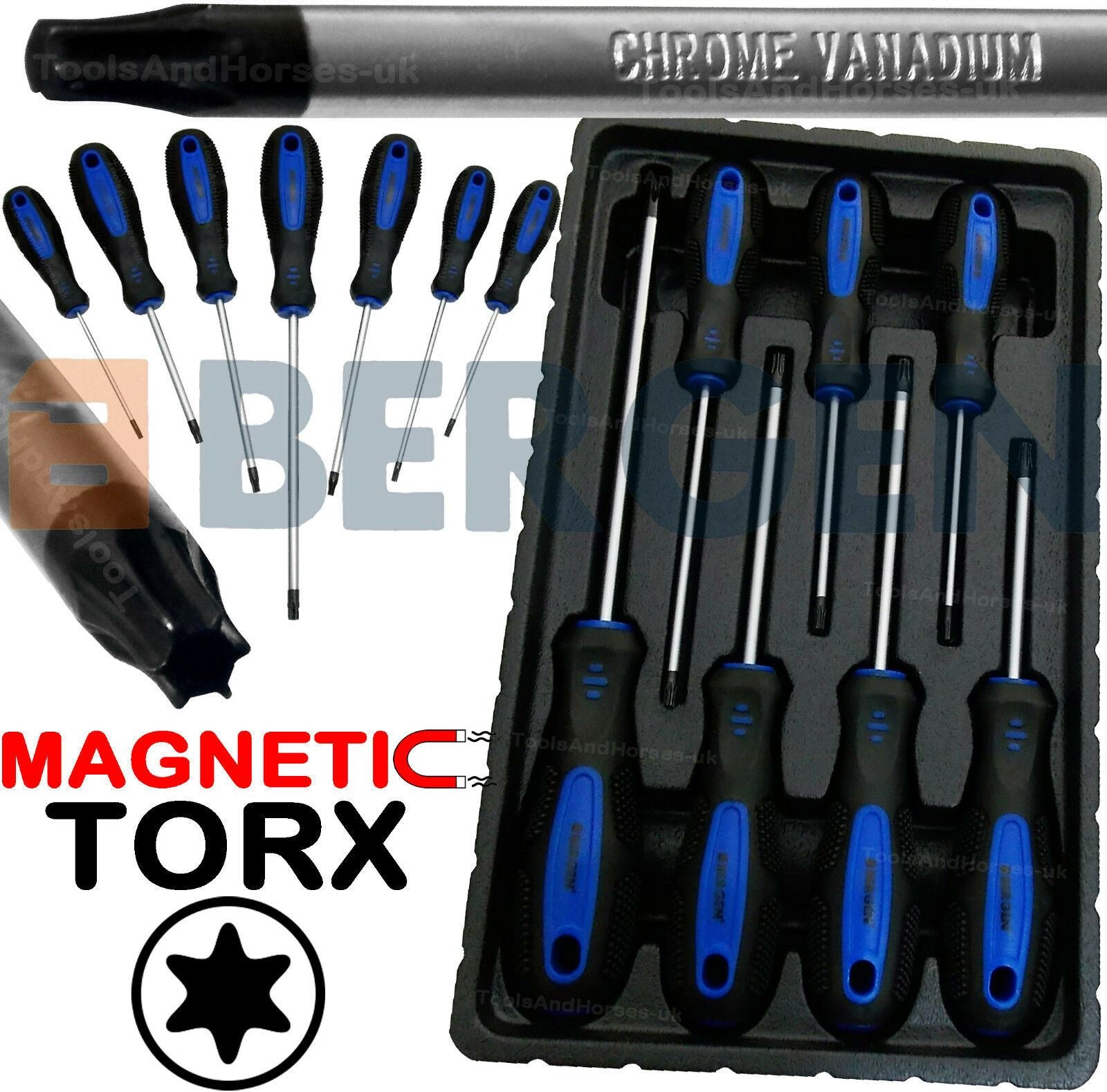 US PRO 7PCS MAGNETIC TORX SCREWDRIVER SET T10 - T30