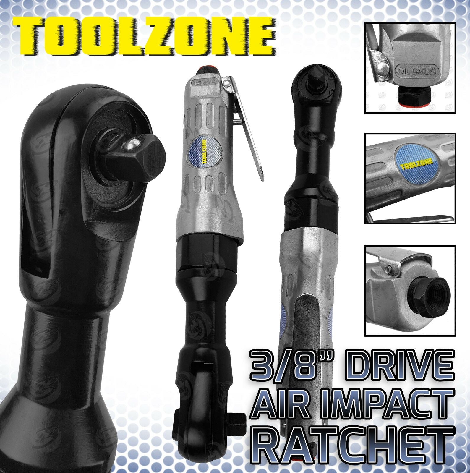 TOOLZONE 3/8" DRIVE AIR IMPACT RATCHET WRENCH