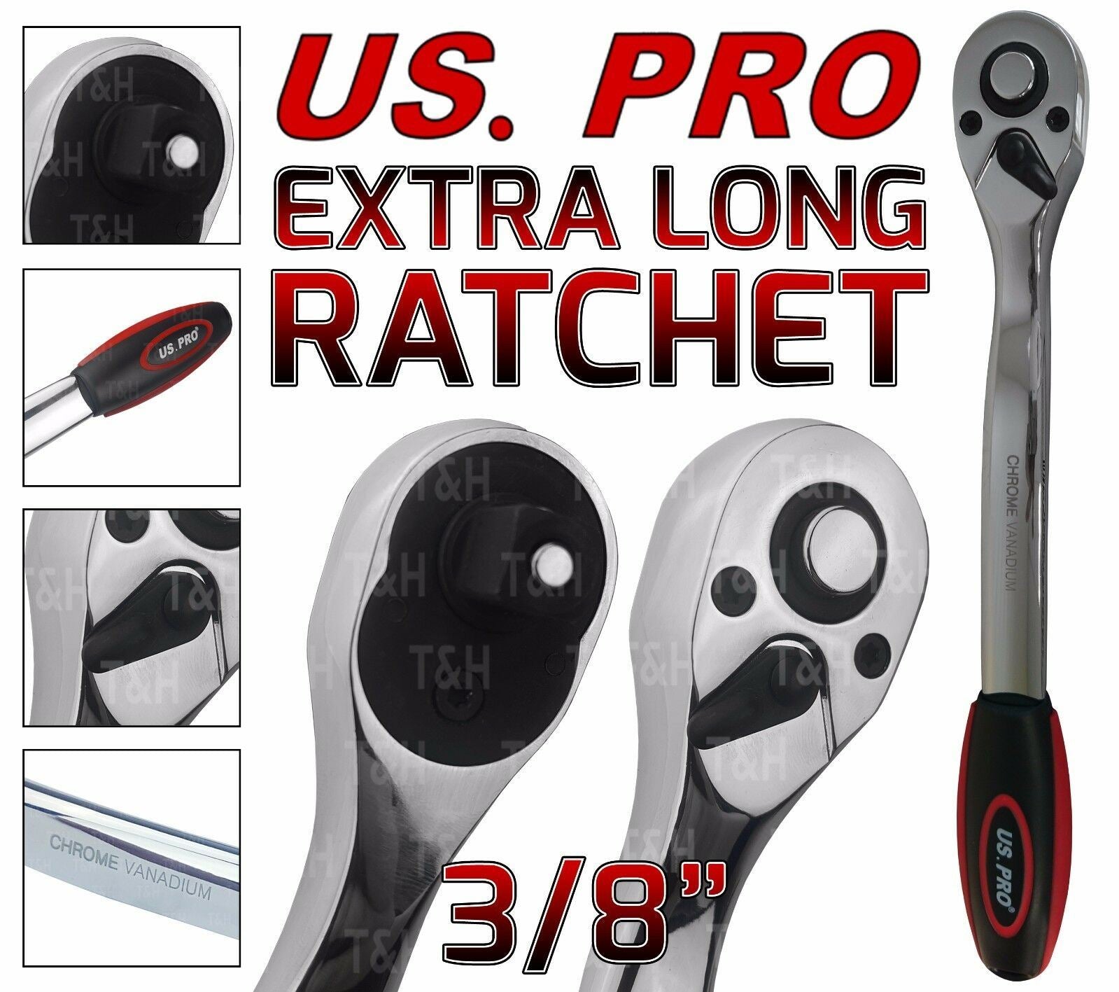 US PRO 3/8" DRIVE 72 TOOTH CURVED RATCHET
