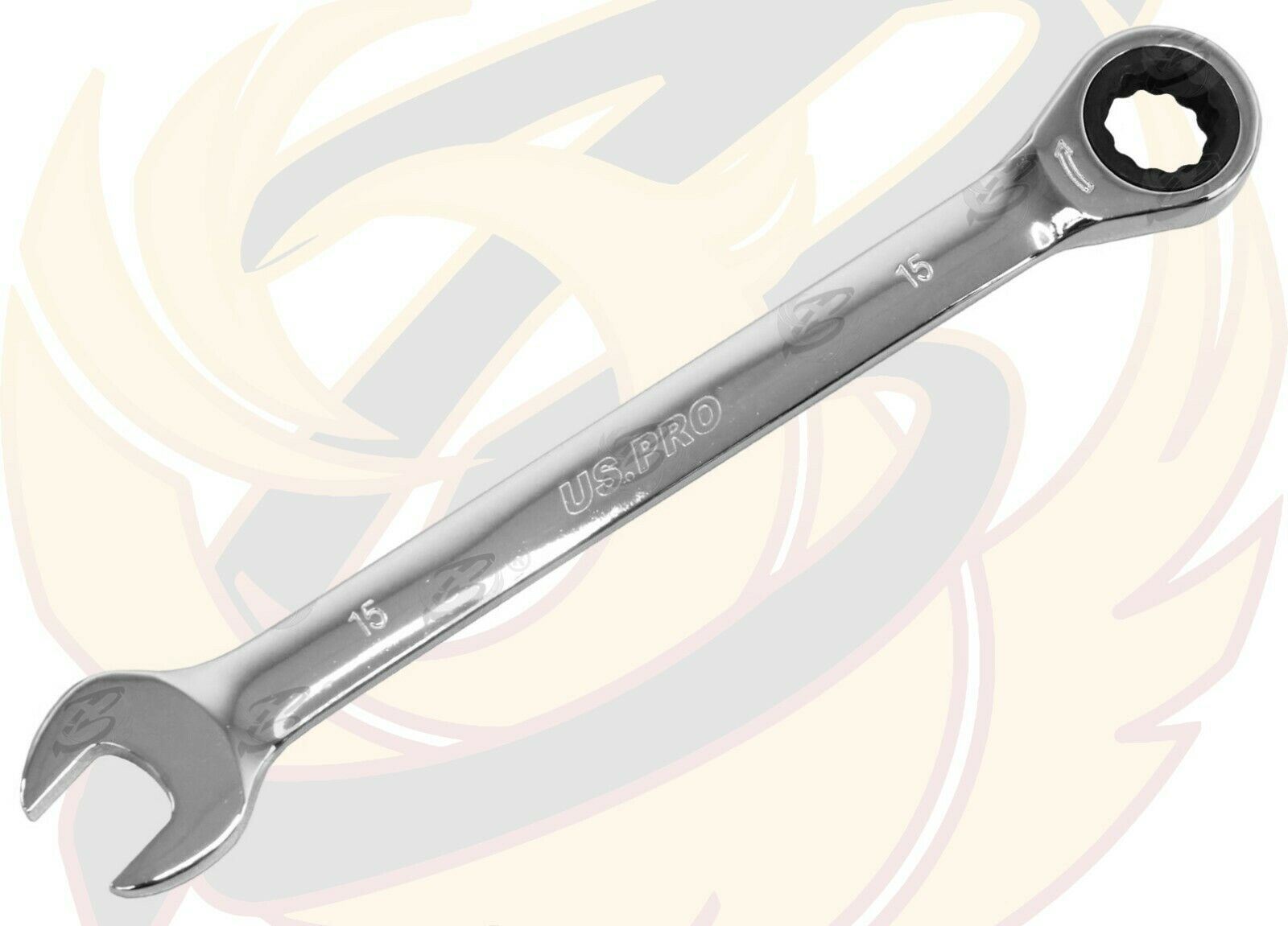 US PRO 15MM 72 TOOTH RATCHET SPANNER