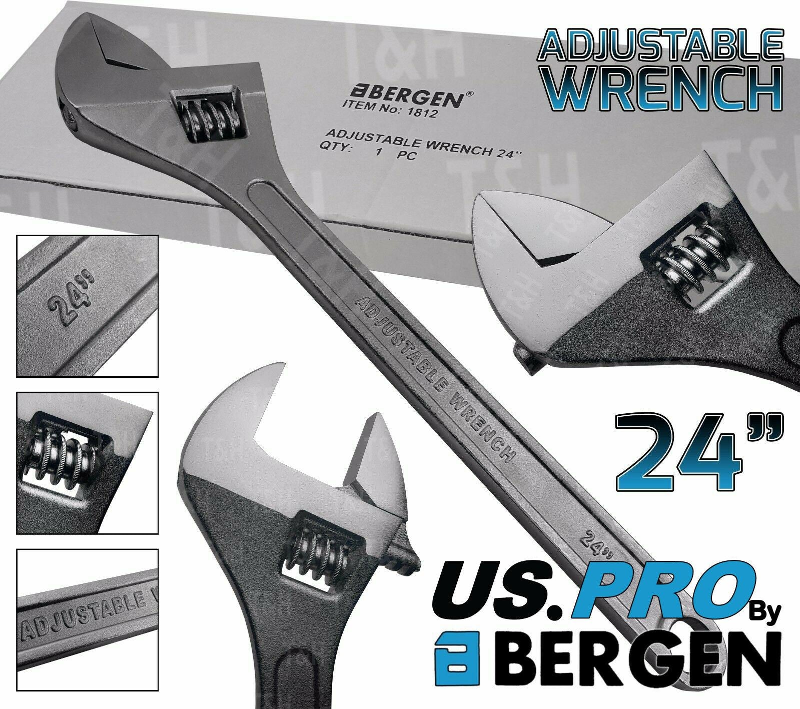 US PRO 24" ADJUSTABLE WRENCH